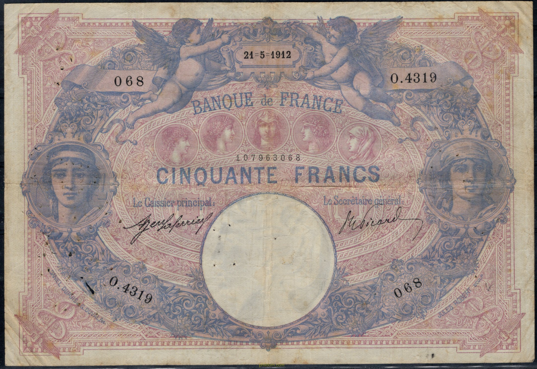 FRANCE 50 FRANCS 1912