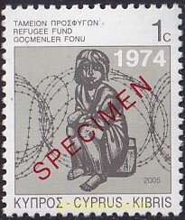FONDOS PARA LOS REFUGIADOS. SELLO DE 1974 CON MILESIMA 2005