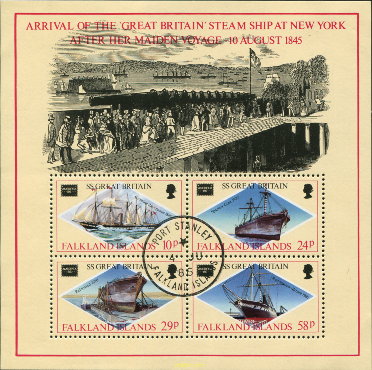 AMERIPEX 86. EXPOSICION FILATELICA INTERNACIONAL