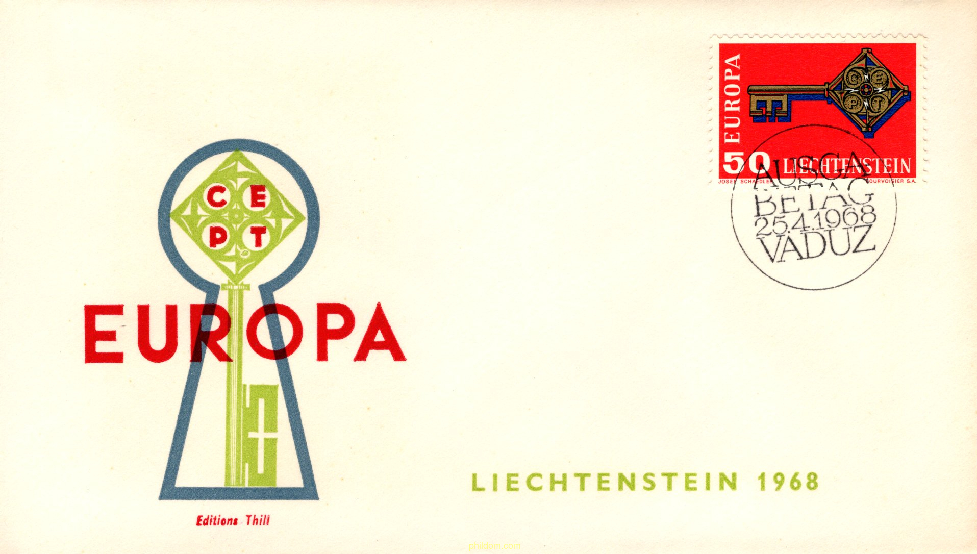 EUROPA CEPT 1968 - LLAVE DORADA