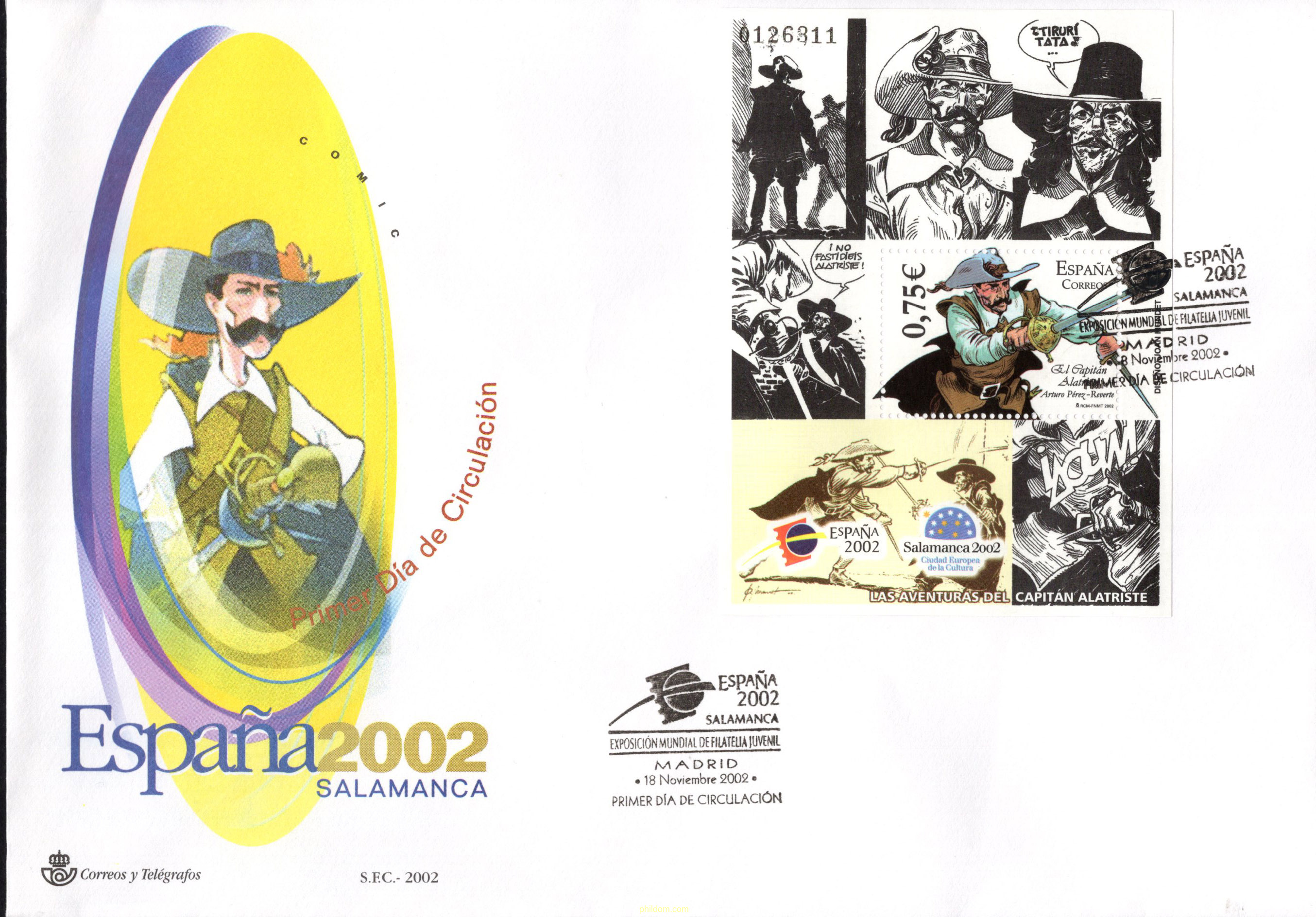 ESPAÑA 2002. EXPOSICION FILATELICA INTERNACIONAL