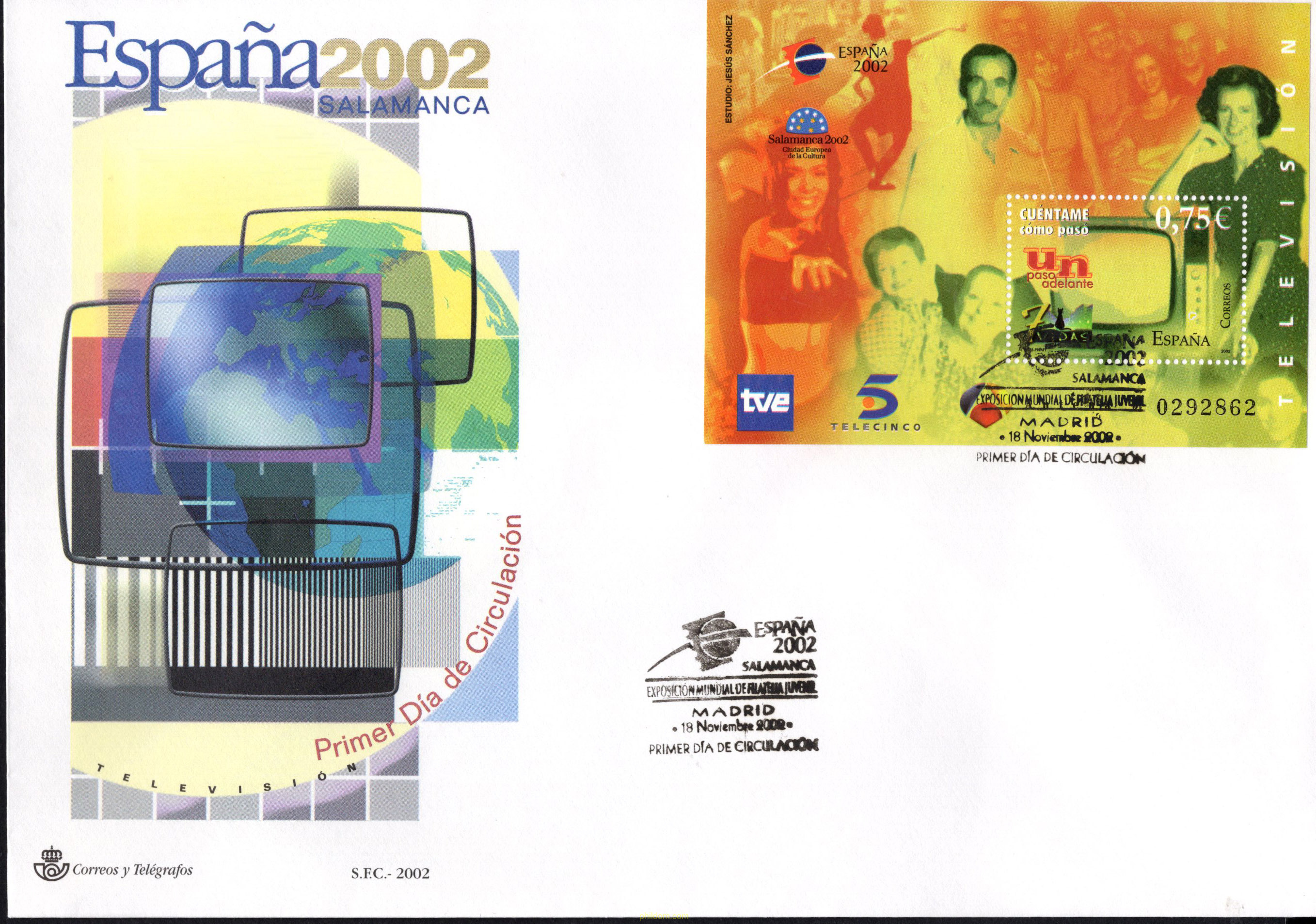 ESPAÑA 2002. EXPOSICION FILATELICA INTERNACIONAL