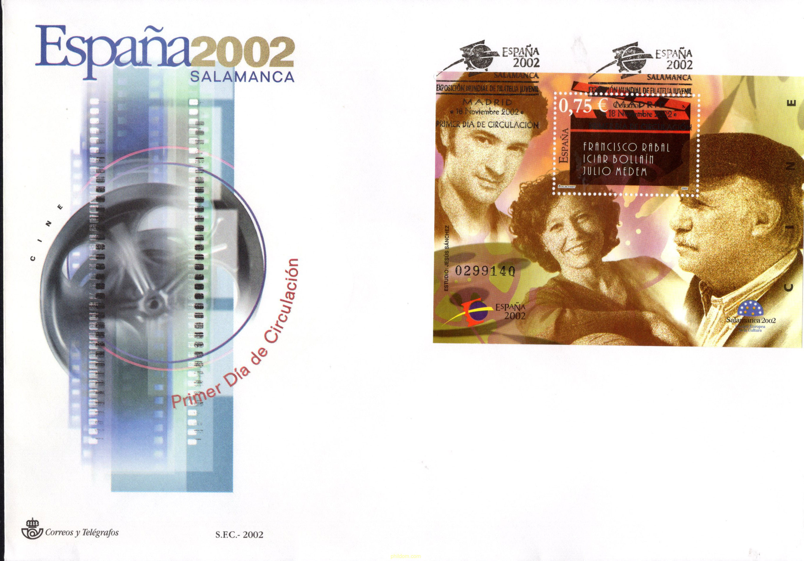 ESPAÑA 2002. EXPOSICION FILATELICA INTERNACIONAL