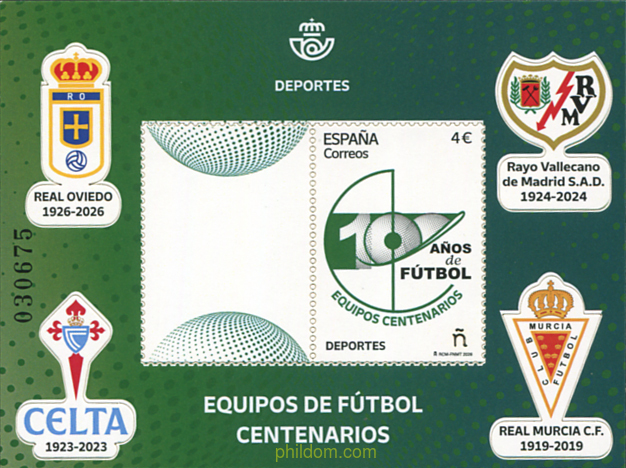 DEPORTES. EQUIPOS DE FúTBOL CENTENARIOS: REAL OVIEDO; RAYO VALLECANO DE MADRID; CELTA; REAL MURCIA C.F.