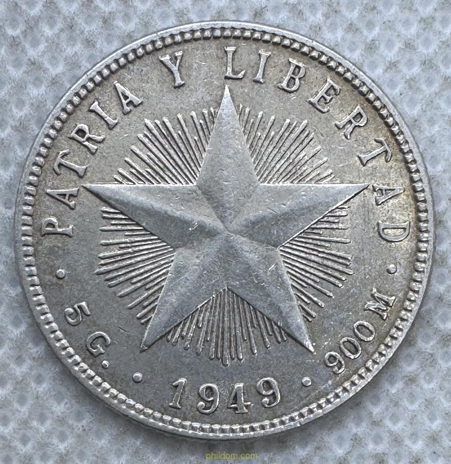 CUBA 20 CENTAVOS 1949