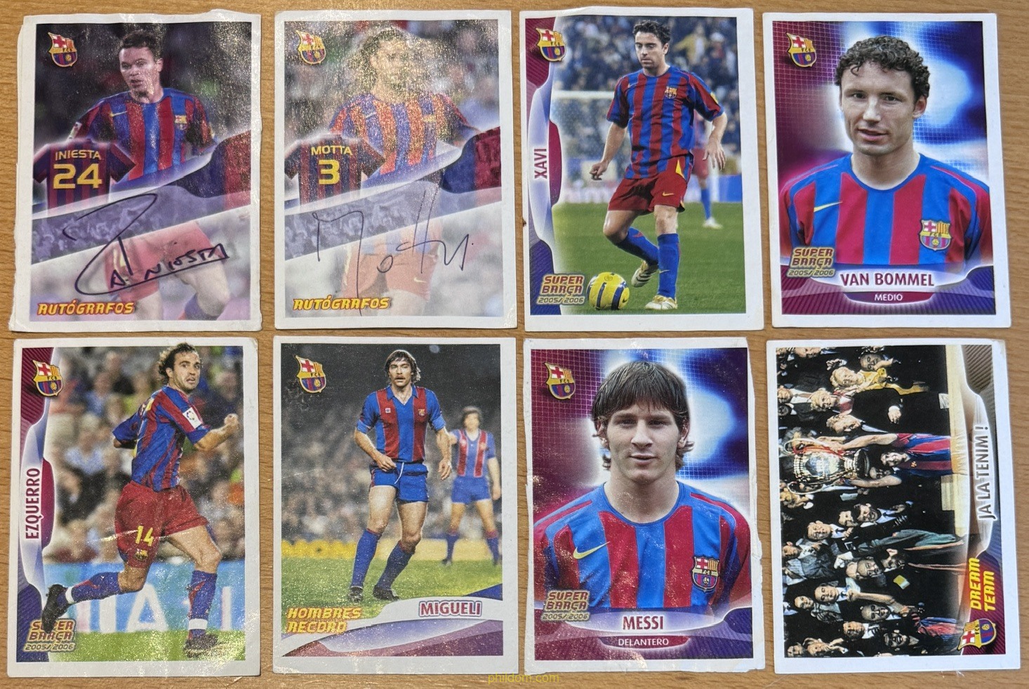 LOTE DE 8 CROMOS SUPER BARÇA 2005/2006 26-40-45-49-94-112-120-139
