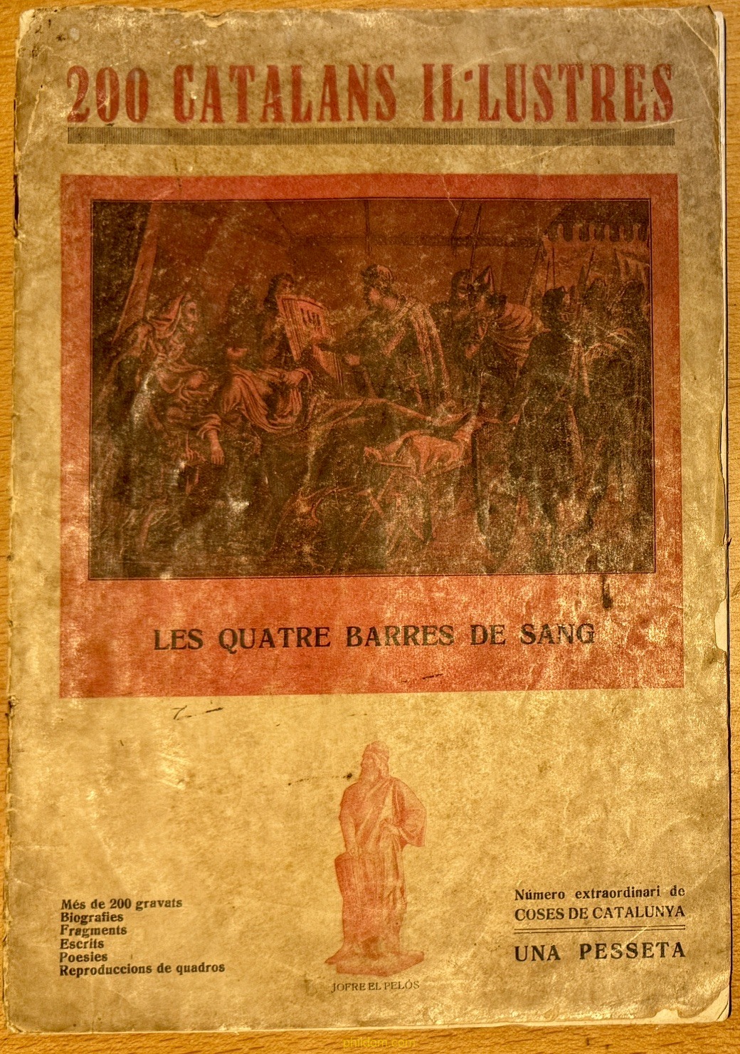 200 CATALANS IL-LUSTRES LES QUATRE BARRES DE SANG 27 x 19 cm