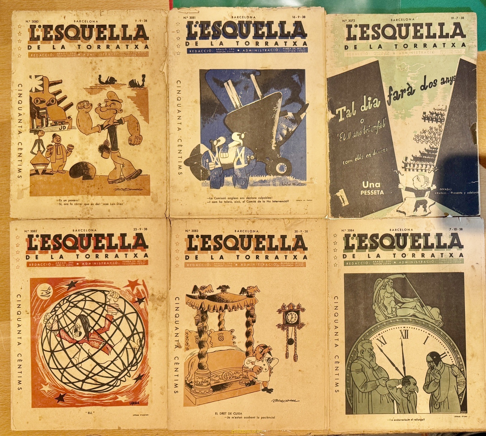 L'ESQUELLA DE LA TORRATXA Nº3072, 3080, 3081, 3082, 3083, 3084