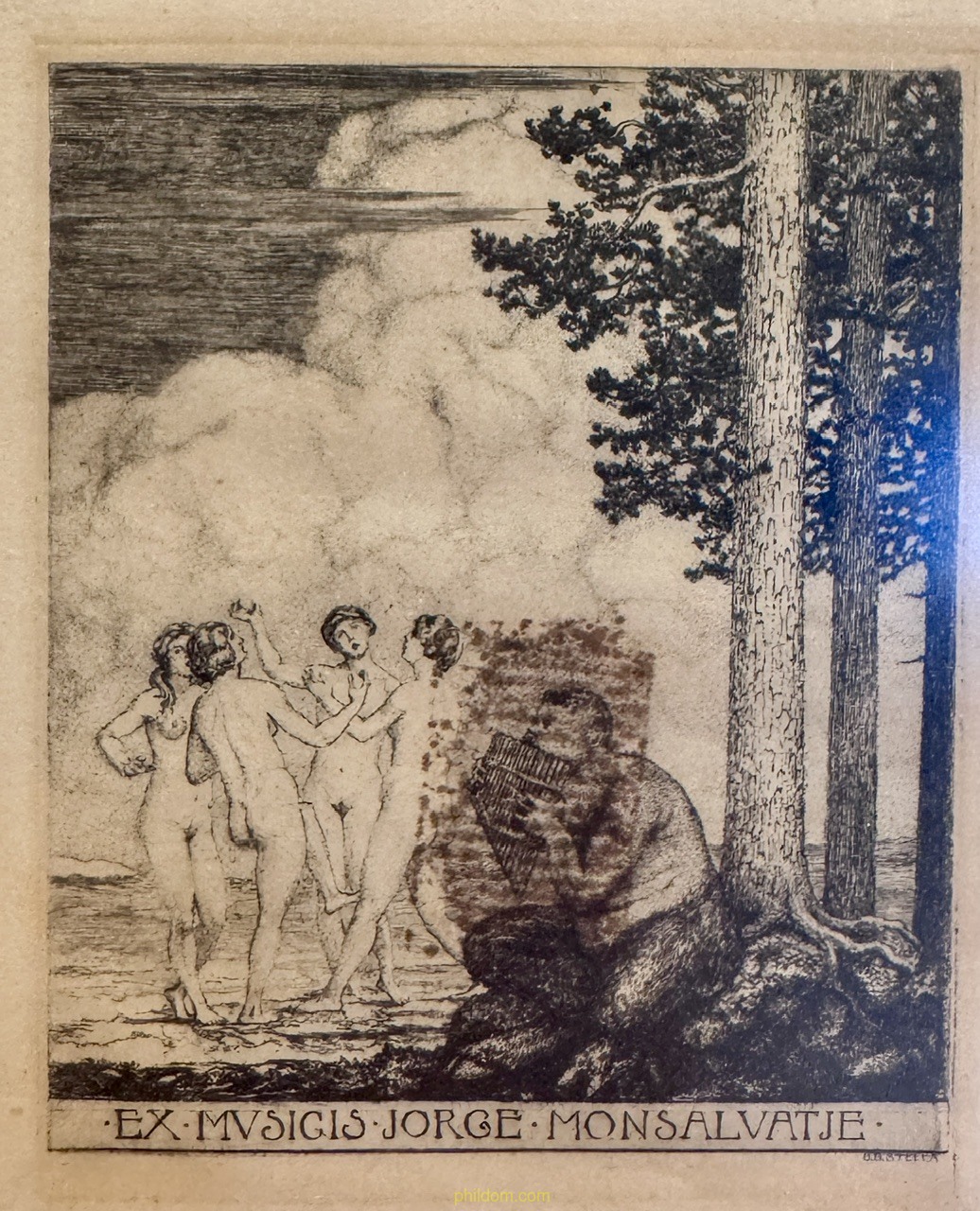 EX-LIBRI JORGE MONSALVATJE 16x20cm