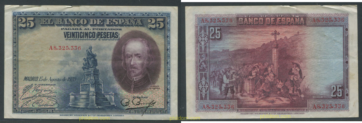 25 PESETAS 1928 CALDERON DE LA BARCA