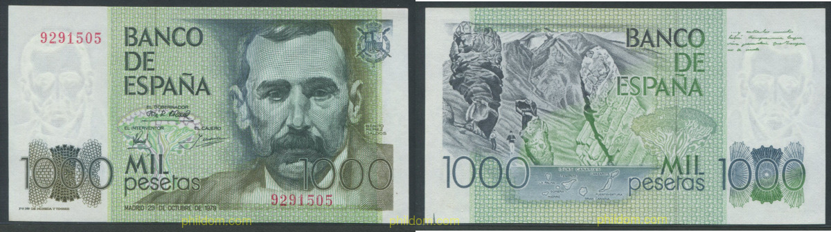 1000 Pesetas 23 de octubre de 1979 - Benito Perez Galdos
