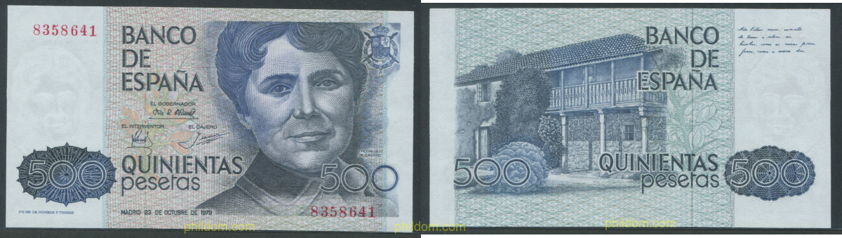 500 Pesetas 23 de octubre de 1979 - Rosalia de Castro