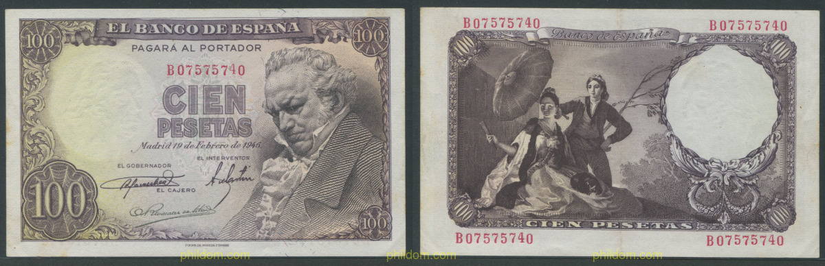100 PESETAS 1946 GOYA