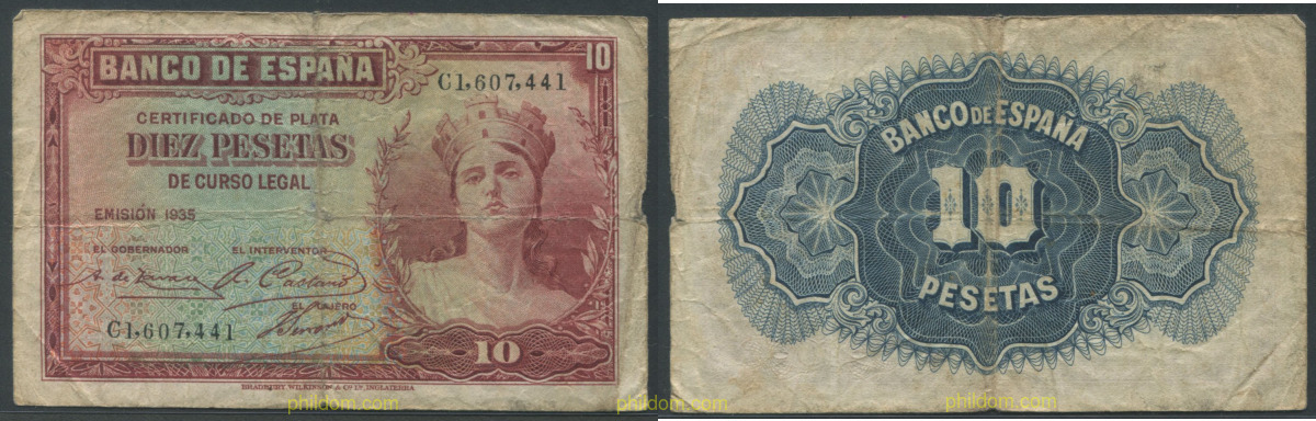 10 PESETAS 1935