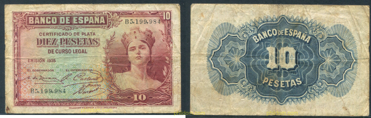 10 PESETAS 1935