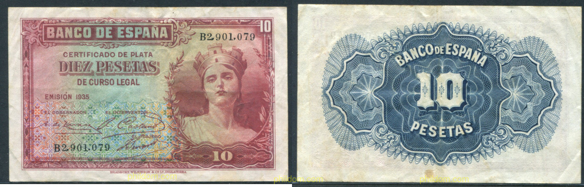 10 PESETAS 1935