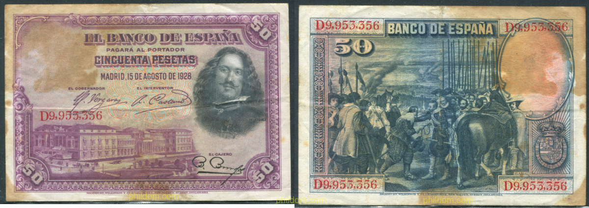 50 PESETAS 1928 VELAZQUEZ.
