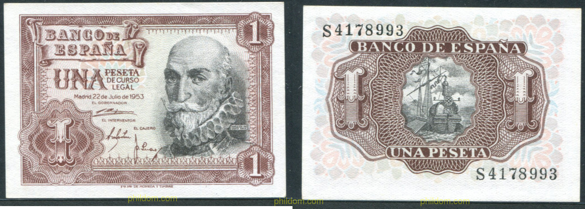 1 PESETA 1953 MARQUES DE SANTA CRUZ