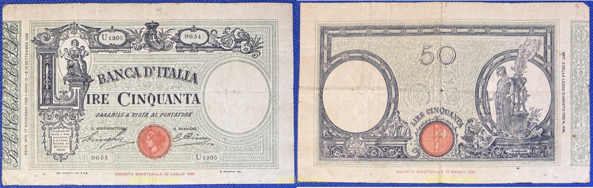 ITALIA 50 LIRE 17 NOVIEMBRE 1930