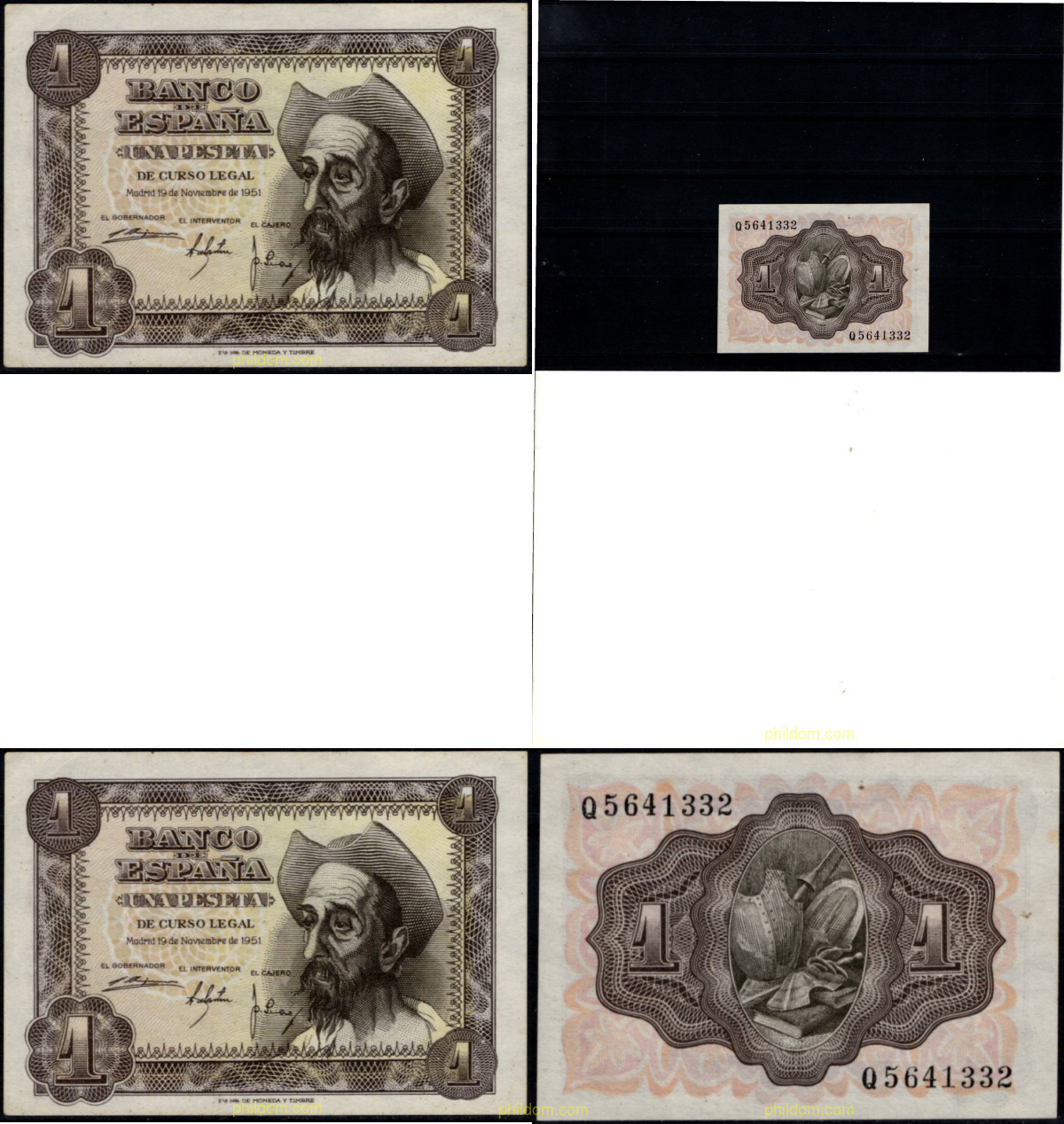 1 Peseta Estado español 19 de noviembre 1951
