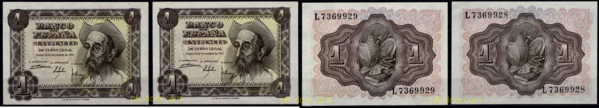 1 Peseta Estado español 19 de noviembre 1951