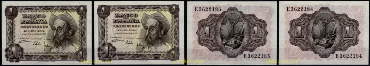1 Peseta Estado español 19 de noviembre 1951
