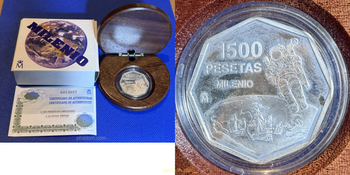 CAMBIO DE MILENIO 1500 PESETAS ASTRONAUTA 1999