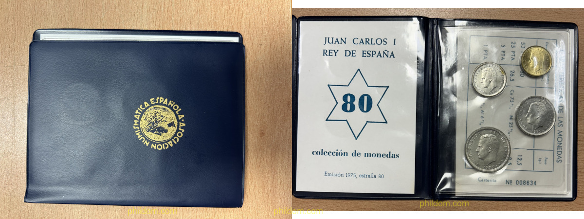 Cartera monedas Juan Carlos I 1975 Estrella 80