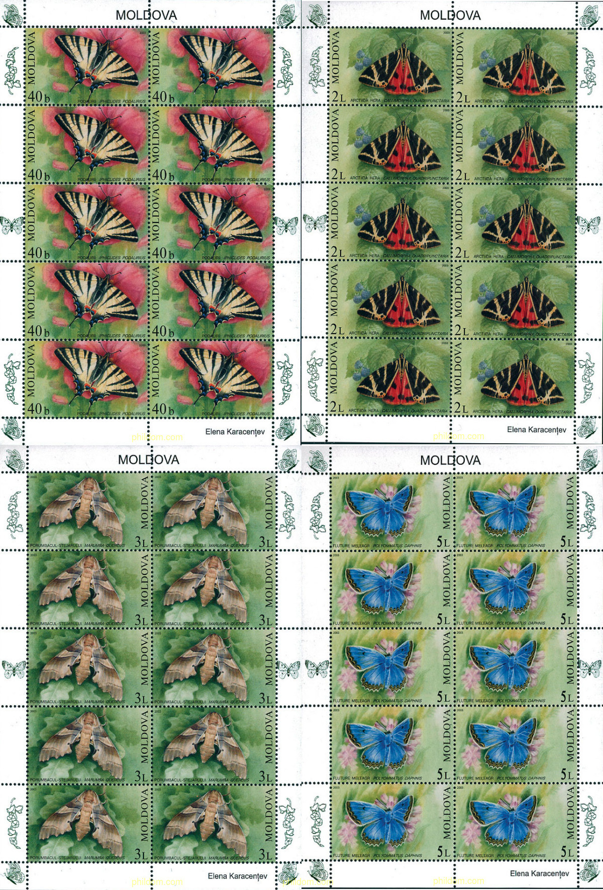 123573 MNH MOLDAVIA 2003 MARIPOSAS
