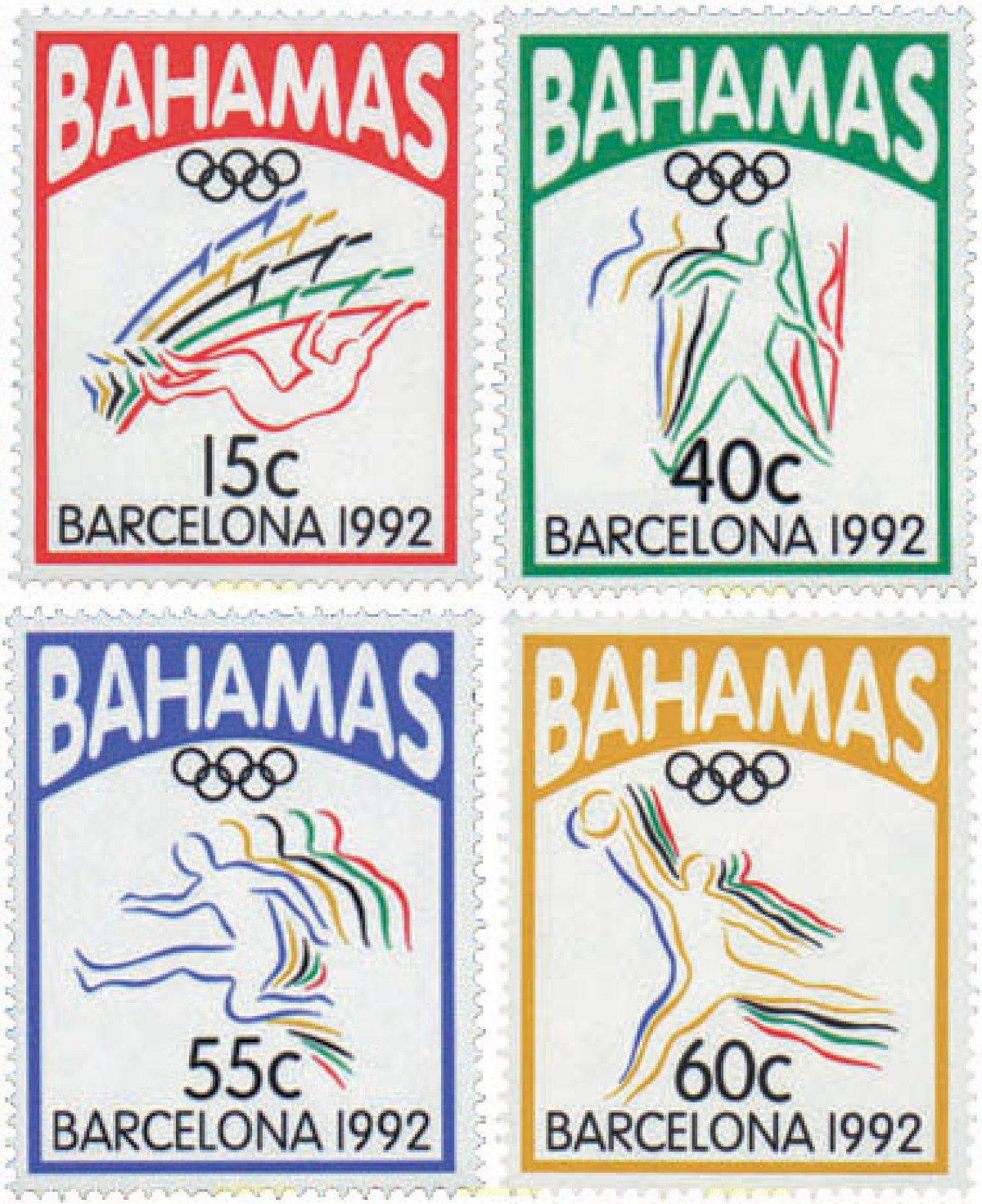 52925 MNH BAHAMAS 1992 25 JUEGOS OLIMPICOS VERANO BARCELONA 1992