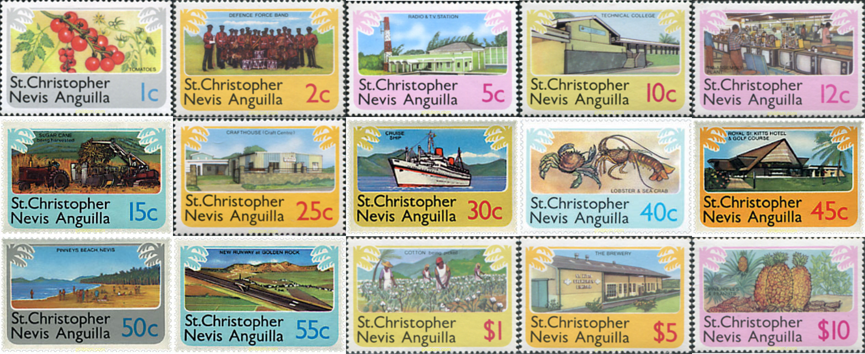 57546 MNH SAN CRISTOBAL-NEVIS-ANGUILLA 1978 MOTIVOS VARIOS