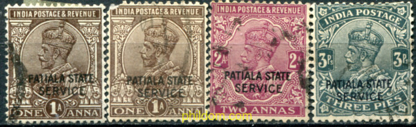 SELLOS DE INDIA INGLESA DE 1928-38 SOBRECARGADOS