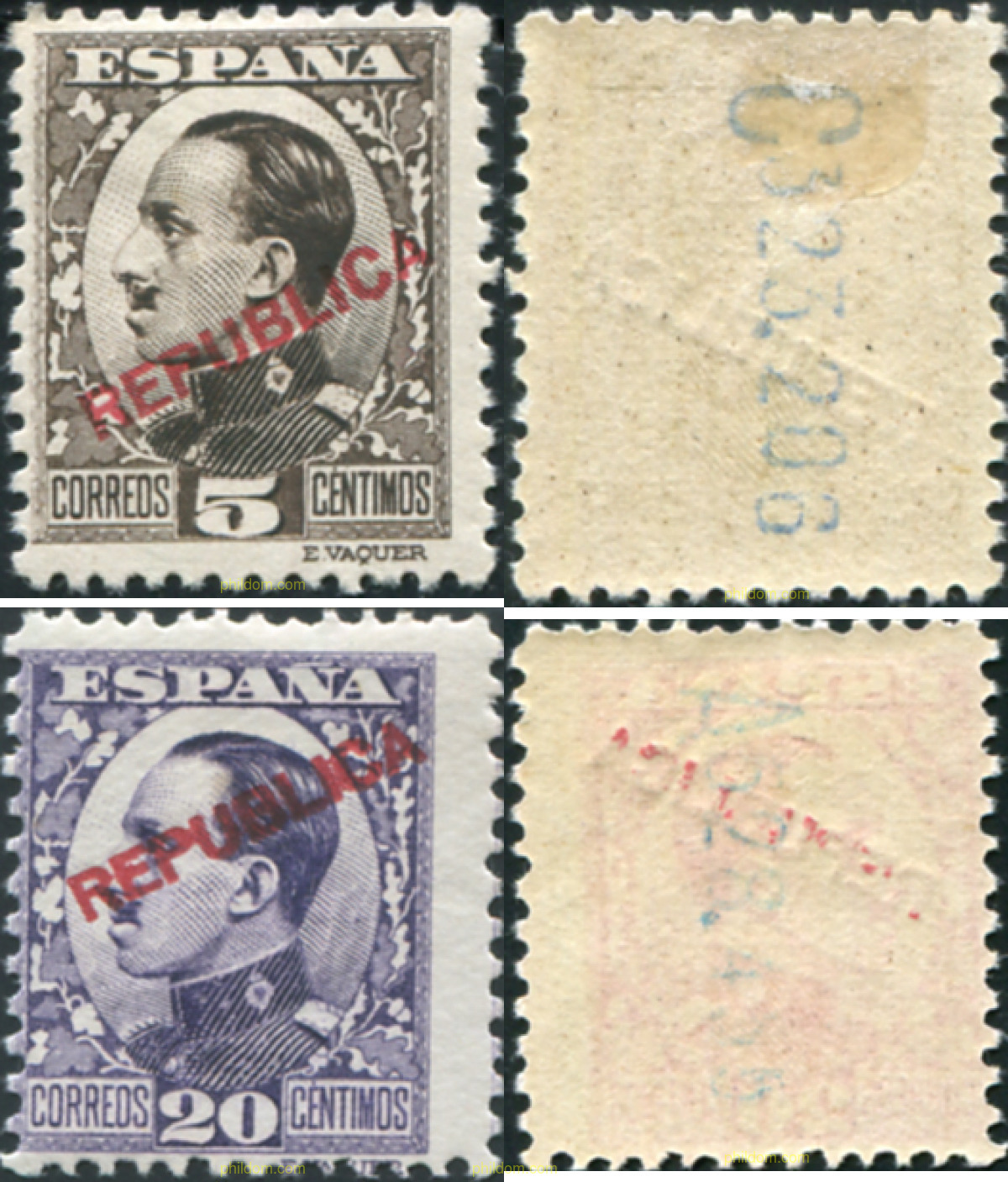 MADRID - SELLOS SE 1920 y 1930-1931 SOBRECARGADOS REPUBLICA